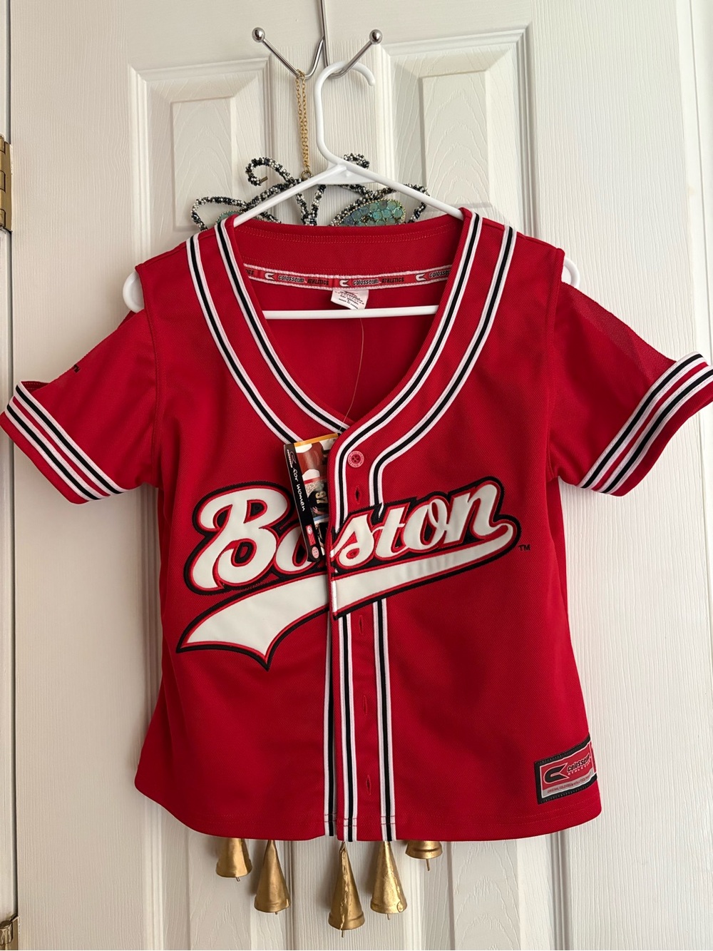 Colosseum Red Boston Kids' Baseball Jersey with White & Black Trim